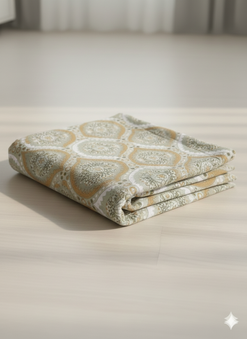 Saffron Heritage Collection | Single bedsheet with 2 Pillow Covers