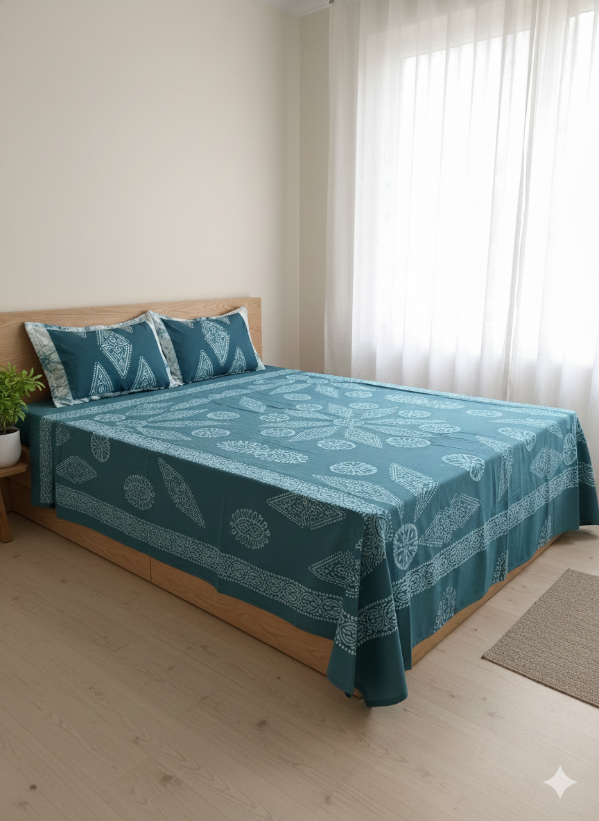 Boutique Luxe | Double bedsheet with 2 Pillow Covers